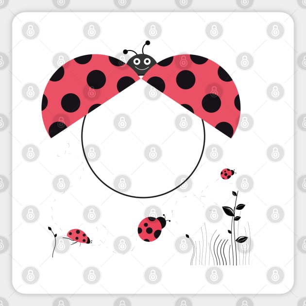 Lady bird baby shower baby announcement design Sticker by GULSENGUNEL